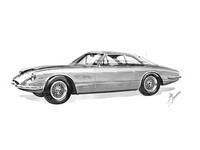 Drawing signed by Aldo Brovarone