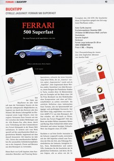 Ferrari 500 Superfast by Cyrille Jaquinot Cavallino Market in Ferrari Model Club 518 February 2026