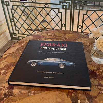 The author Cyrille Jaquinot Cavallino Market premiered his new book Ferrari 500 Superfast at Club Ferrari meeting in Novermber 2025