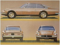 Ferrari 365 GT 2+2 Early drawing 